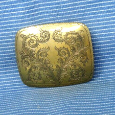 Floral Scroll Belt Buckle Western SW Custom Handmade Engraved Vtg 90s AZ .TYC679