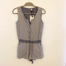 Chelsea and Violet Striped Sleeveless Cotton Light weight Romper