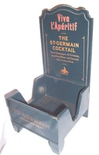 BACARDI ST GERMAIN Liqueur Bar Tavern Restaurant Advertising Napkin Holder Caddy