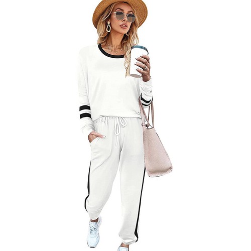 Women Jogging Tracksuit Set Sports Gym Hoodie Sweat Suit Apparel Pants Outfits - Picture 3 of 36