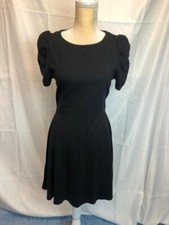 LOFT NWT! Short Sleeves Black Elegant Church Dress. Sleeves Details. Sz M Petite