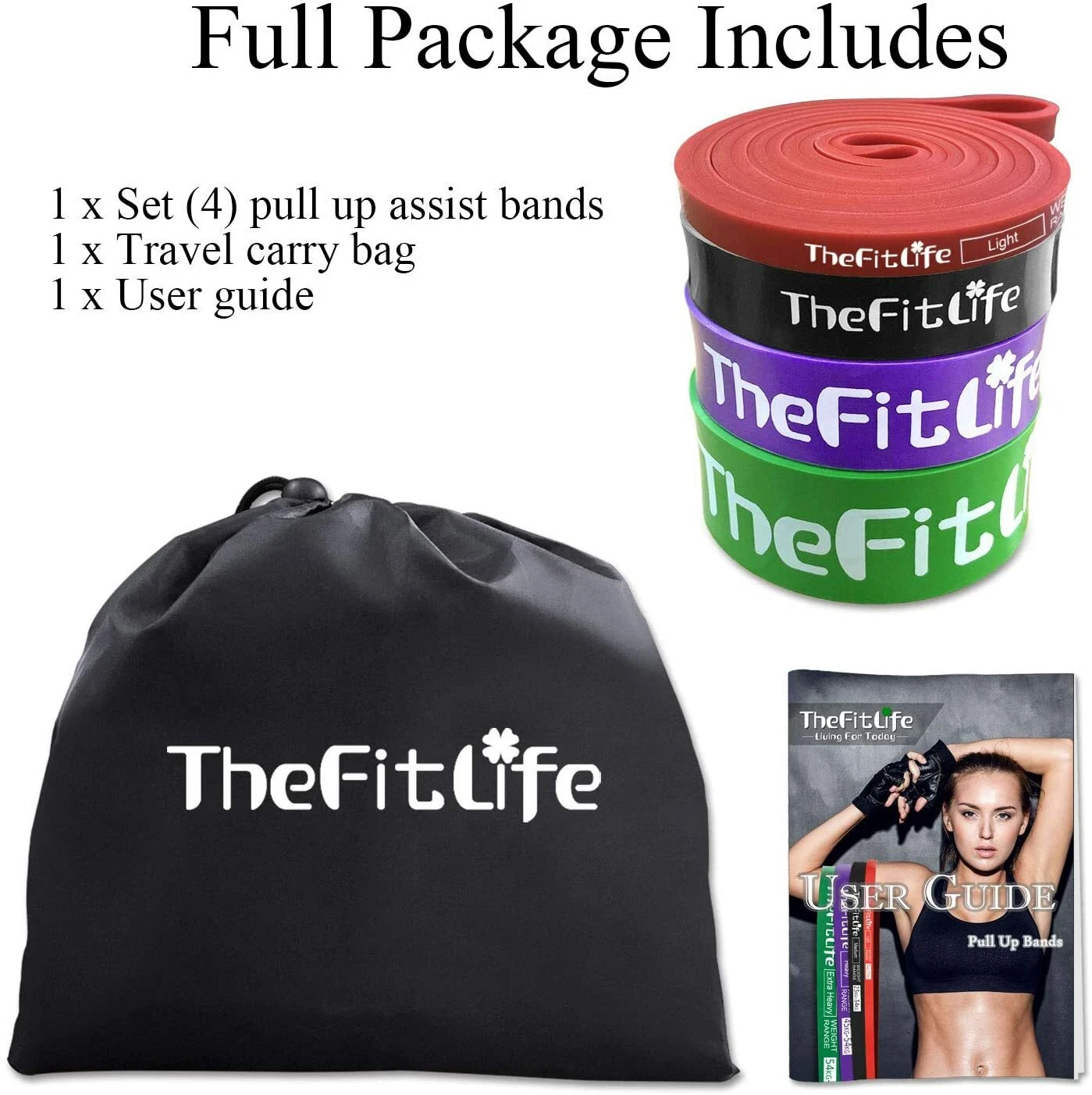 TheFitLife Resistance Pull Up Bands - Pull-Up Assist Exercise Bands