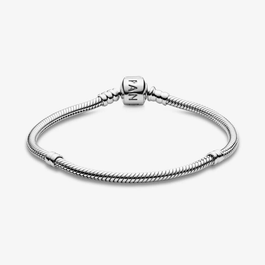 PANDORA Armband 925 Sterlingsilber Zylinder Verschluss Schlangenmuster 590702HV - Bild 2 von 4