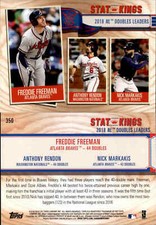 2019 Topps Big League Stat Kings #350 Markakis/Anthony Rendon/Freddie Freeman