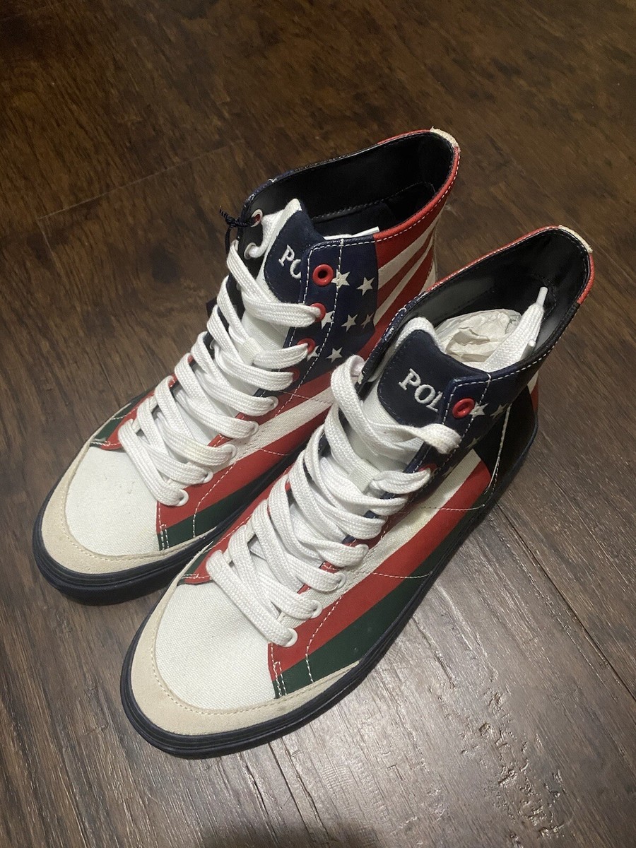Polo Ralph Lauren Solomon Mens Size 8 Fashion Sneakers Patchwork Solomon Sneaker main image 3