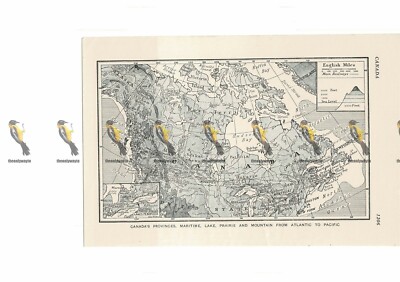 Kanada, Provinzen, Landkarte, Buchillustration, um 1920