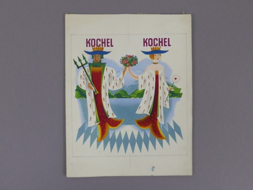 Eduard Steiner Kunstakademie München Reklame-Entwurf KOCHEL AM SEE BAYERN (84) - Picture 2 of 8