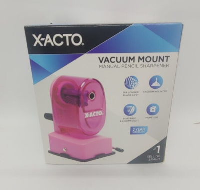 X-Acto Bulldog Vacuum Mount Manual Pencil Sharpener, PINK | eBay