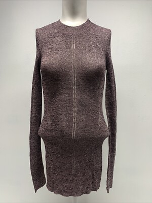 Christopher Kane Sweater Long Sleeve Metallic Jumper Thin Knit Sparkle New XS