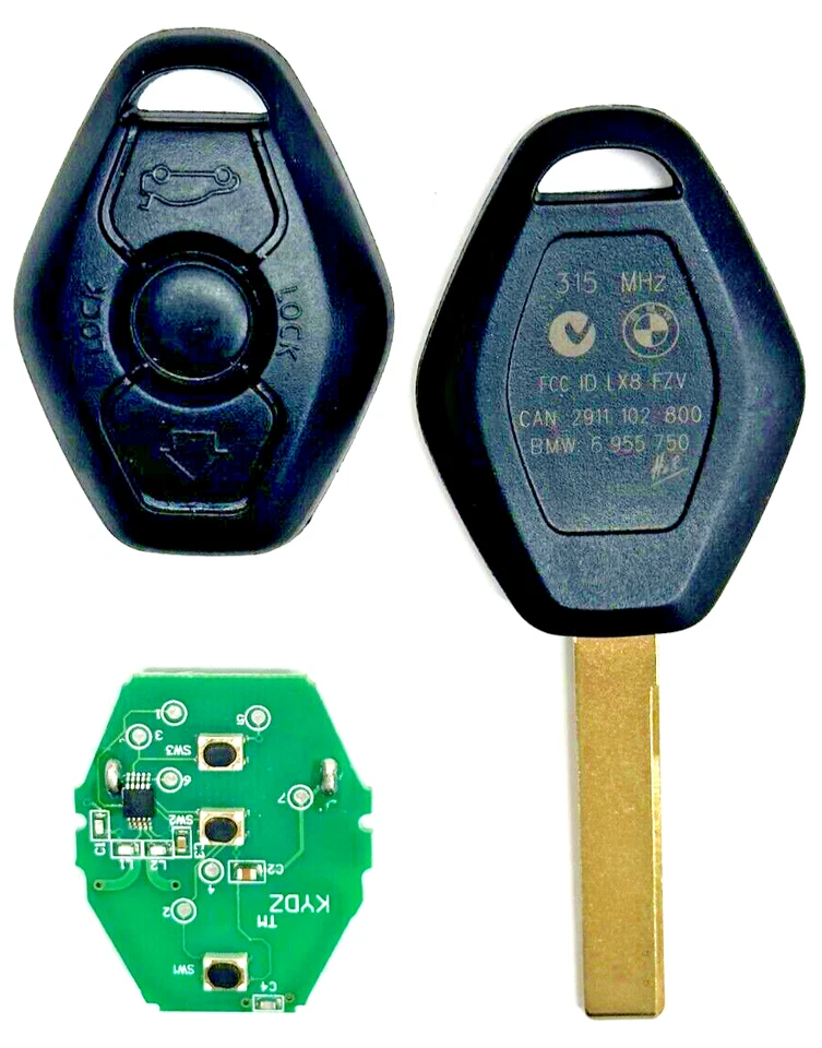 1 New Replacement Keyless Entry Remote Key Fob For BMW EWS LX8FZV 6955750 HU92 - Image 2 of 4