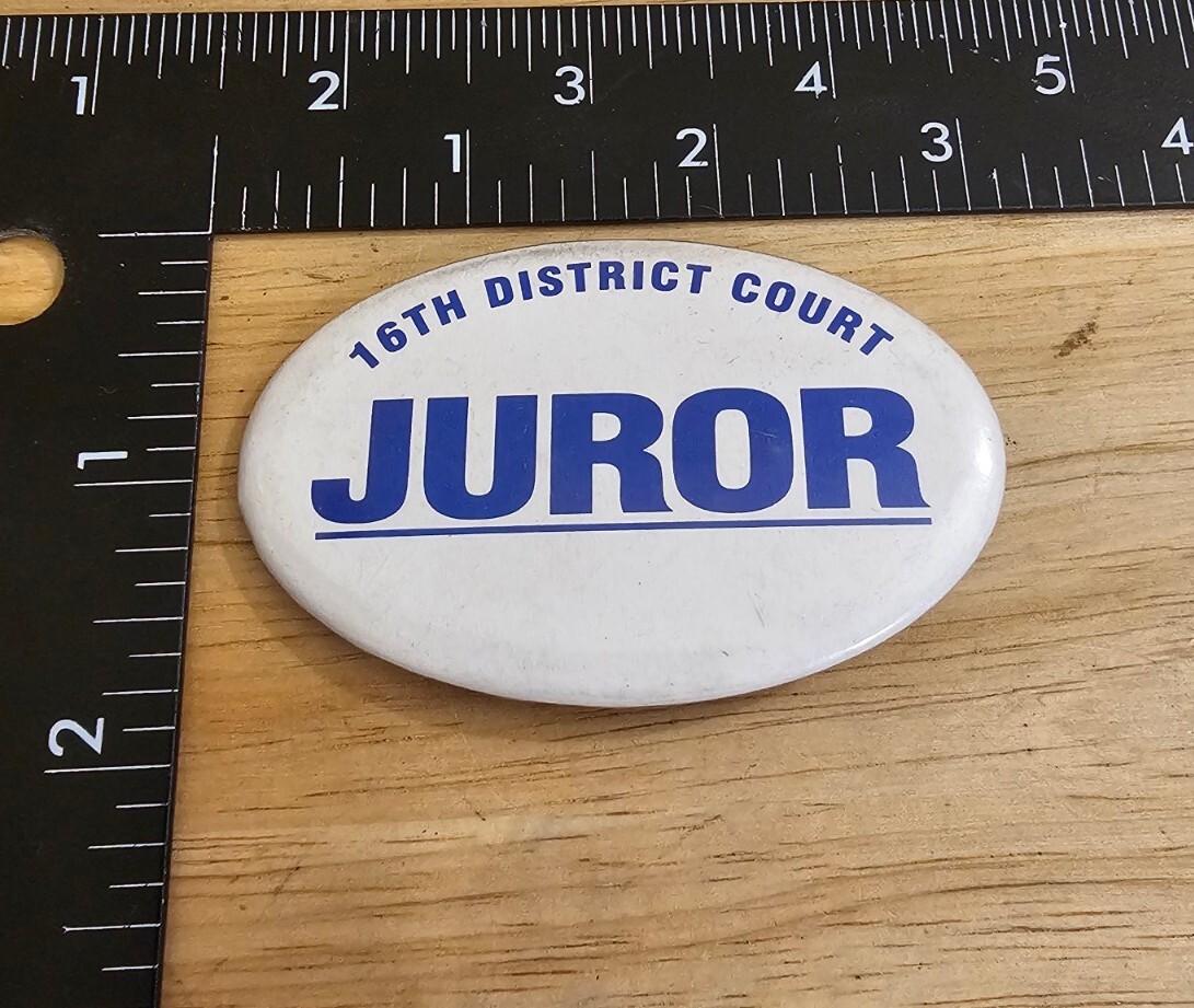 Vintage SIXTEENTH - DISTRICT COURT JUROR BADGE | eBay