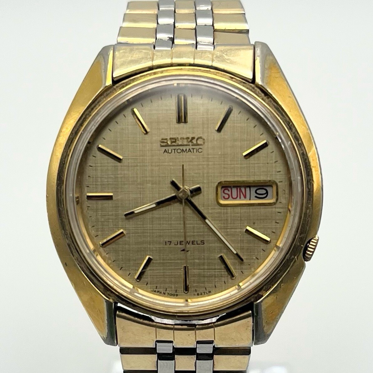 Vintage Seiko 7009-8279-P Automatic 17 Jewels Day Date Gold