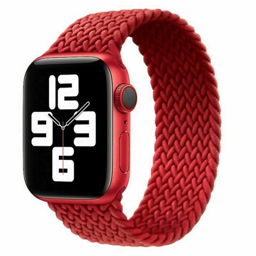 Braided Solo Loop Silicone iWatch Strap For Apple Watch Series 9 8 7 6 54 3 2 SE - Picture 8 of 16