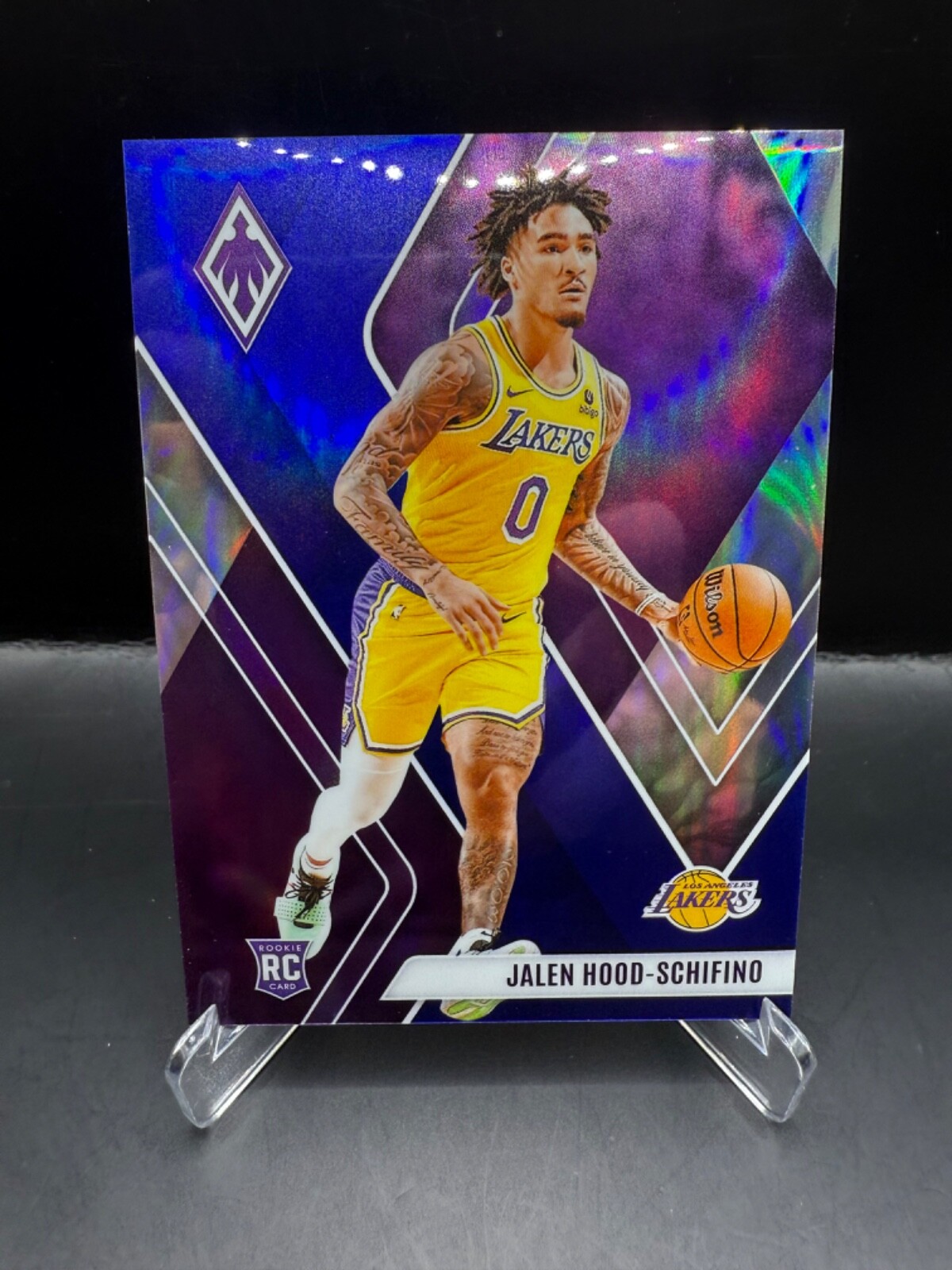 2023-24 Phoenix Jalen Hood- Schifino Blue Prizm Rookie /35 (RC) #260 Lakers
