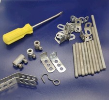 Gilbert Gabriel Erector Set Nice Parts Lot Screwdriver, Brackets, Axles
