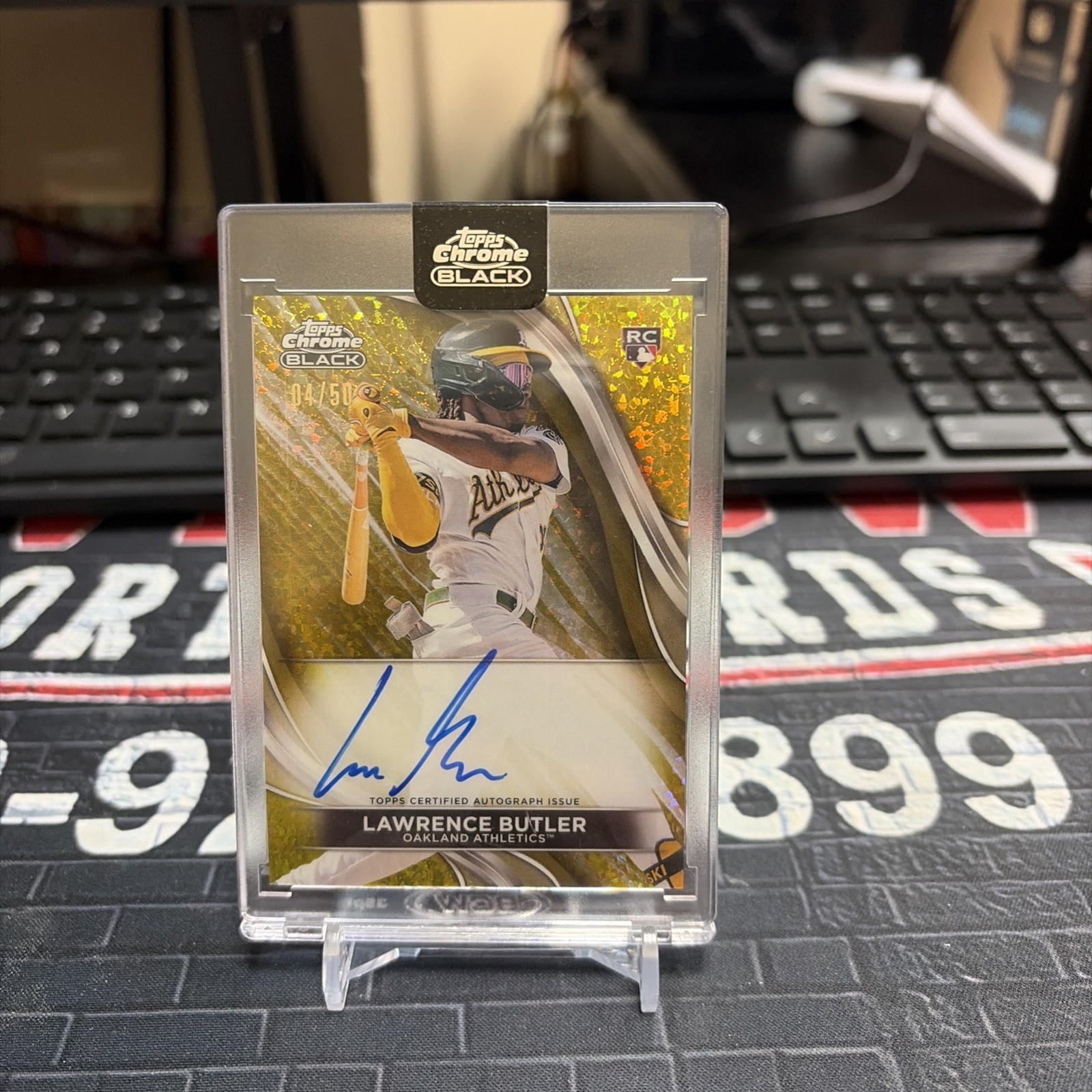 2024 Topps Chrome Black Lawrence Butler RC Gold Refractor Auto /50