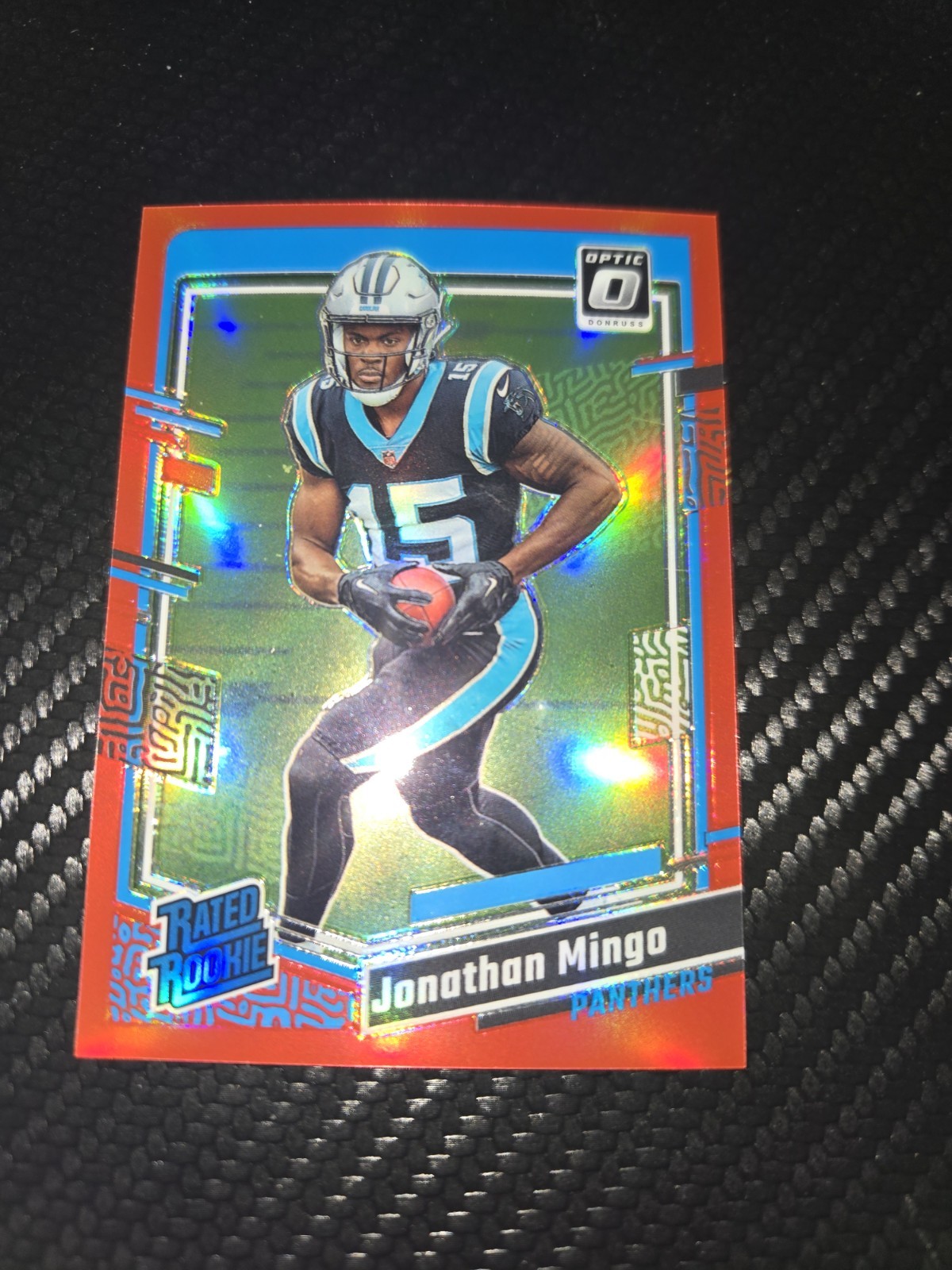 2023 Panini Donruss Optic - Rated Rookie Jonathan Mingo #215 Red Prizm 42/99