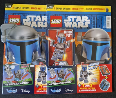 LEGO Star Wars 2x Magazin 135 Jango Fett Special, mit LEGO Minifigur - Neu
