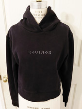 Equinox Women's Cropped Blk L/S Hoodie- Sz M & Free Beauty