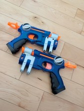 Blue Nerf Gun Single Shot Working Shoots Bull...