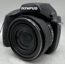 Black Olympus SP-570UZ 10MP 20x Optical Zoom Digital Camera - Tested Read 