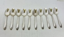 Vintage Set di 10 cucchiaini piatto argento 1847 Rogers Bros narciso