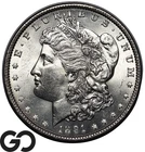 1891 Morgan Silver Dollar Coin, Solid Gem BU++ Semi-Better Date