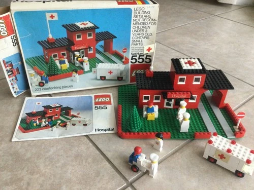 Lego Hospital 555 1975 Vintage Box Instructions Complete Set