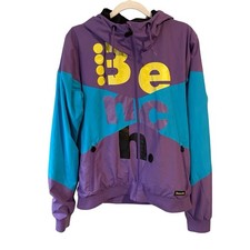 Bench Purple and Blue Y2K Colorblock Jacket Size L Casual Streetwear Sporty