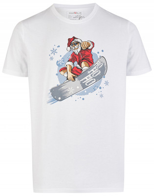 Marvelis T-Shirt Rundhals Weihnachten weiß