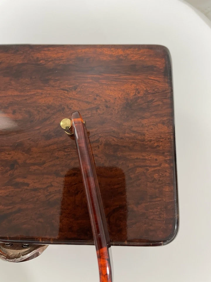 GORGEOUS 1950'S WILARDY TORTOISE SHELL COLORED LUCITE PURSE 7" X 4 1/2" X 4" - Image 4 of 4