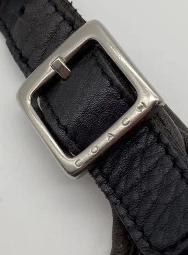 ???Borsa a tracolla vintage COACH A9P 9135 BLACK FLAP guanto pelle conciata 2WAY