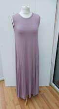 MarlaWynne Layers Sleeveless Dress Maxi Patch Pocket Lilac Grey New Size Small