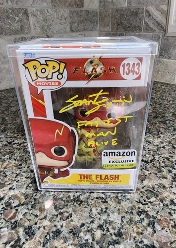 Funko Pop! The Flash #1343 Autographed Signed by Grant Gustin JSA COA