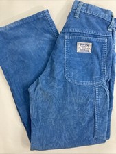VTG 70s Wrangler Jr Womens Sz 9 26x28 Corduroy Wide Flare Leg Carpenter Pant