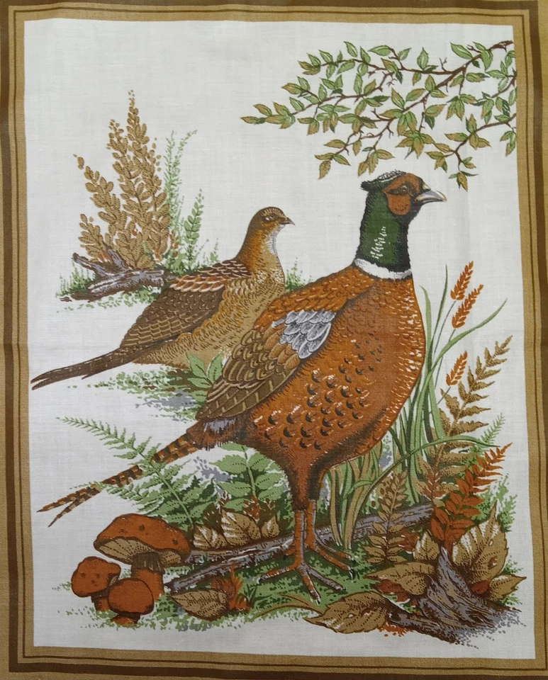 Cranston ~"Game Birds Picture Book"~"Pheasant"~ Cotton Fabric ~ 10.25"x15.25" - Image 2 of 3