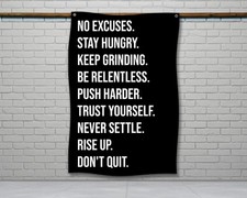 Gym Motivational Flag - Custom Home Gym Wall Decor