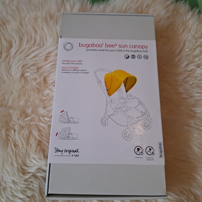  Bugaboo Bee 3 5 6 Plus extendable Sun Canopy / hood Black Opened Unused