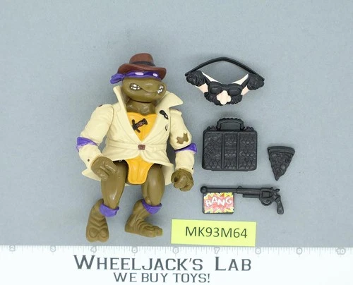 Don the Undercover Turtle 100% Complete TMNT Playmates 1990 Vintage Figure