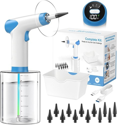 #ad #ad Electric Ear Cleaner with 12 Pressure Mode Electric Ear Cleaning Kit with 500Ml $37.99