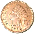 1904 Indian Head/Oak Wreath rev Cent BU UNCIRCULATED 1-Cent
