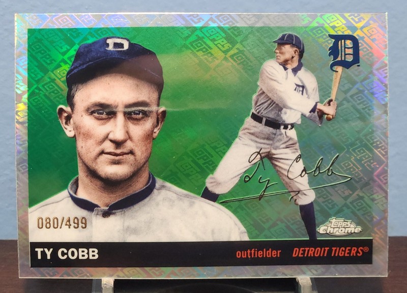 2025 Topps Chrome Platinum Anniversary Ty Cobb #492 Logo Refractor /499 Tigers