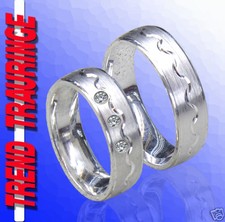 2 Silber Ringe Trauringe Verlobungsringe &Gravur T14-31