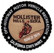CA State Parks - OHV Off-Highway Vehicle Recreation - Hollister Hills SVRA patch