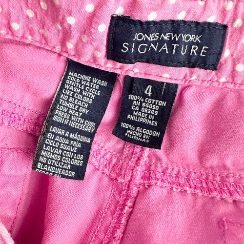 Jones New York Signature Pants Women 4 Pink 5 Pocket Jeans Cotton Preppy Y2K - Picture 3 of 9