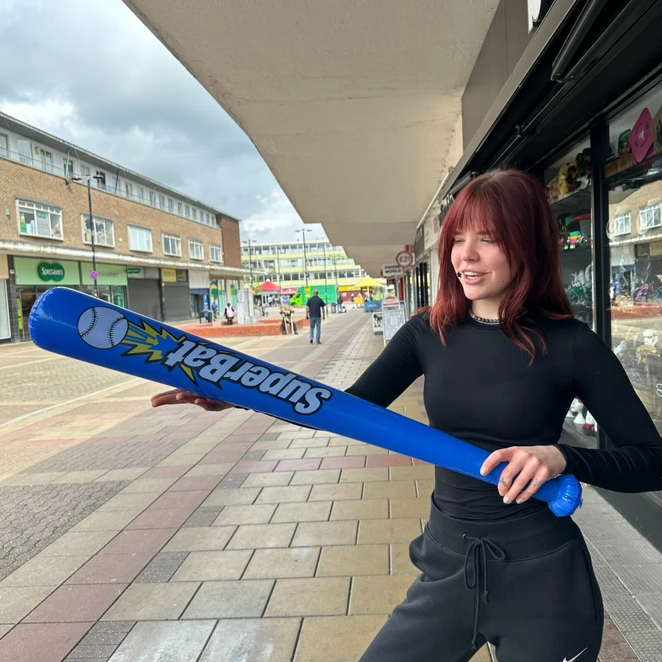 Inflatable Super Bat Baseball Fun Swimming Kids Playing Games Bat Ball Blow Up - Изображение 2 из 4