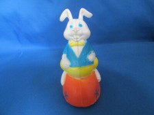 Vintage Bunny Rabbit Friction Toy Hong Kong Easter Unlimited, Inc. #3702 Works !