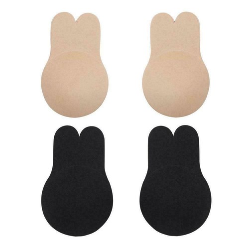 Invisible Breast Lift Up Bra Pad Tape Silicone Cover Ear Rabbit Cup S-XLHot - Picture 6 of 18