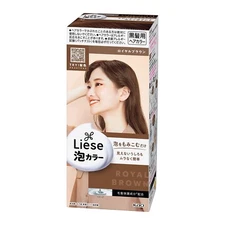 Kao LIESE Soft Creamy Bubble Foam Hair Color Prettia Dying Kit #7 - Royal Brown