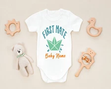 First Mate | Funny baby bodysuit | Baby Personalized Gift | Baby Shower Gift